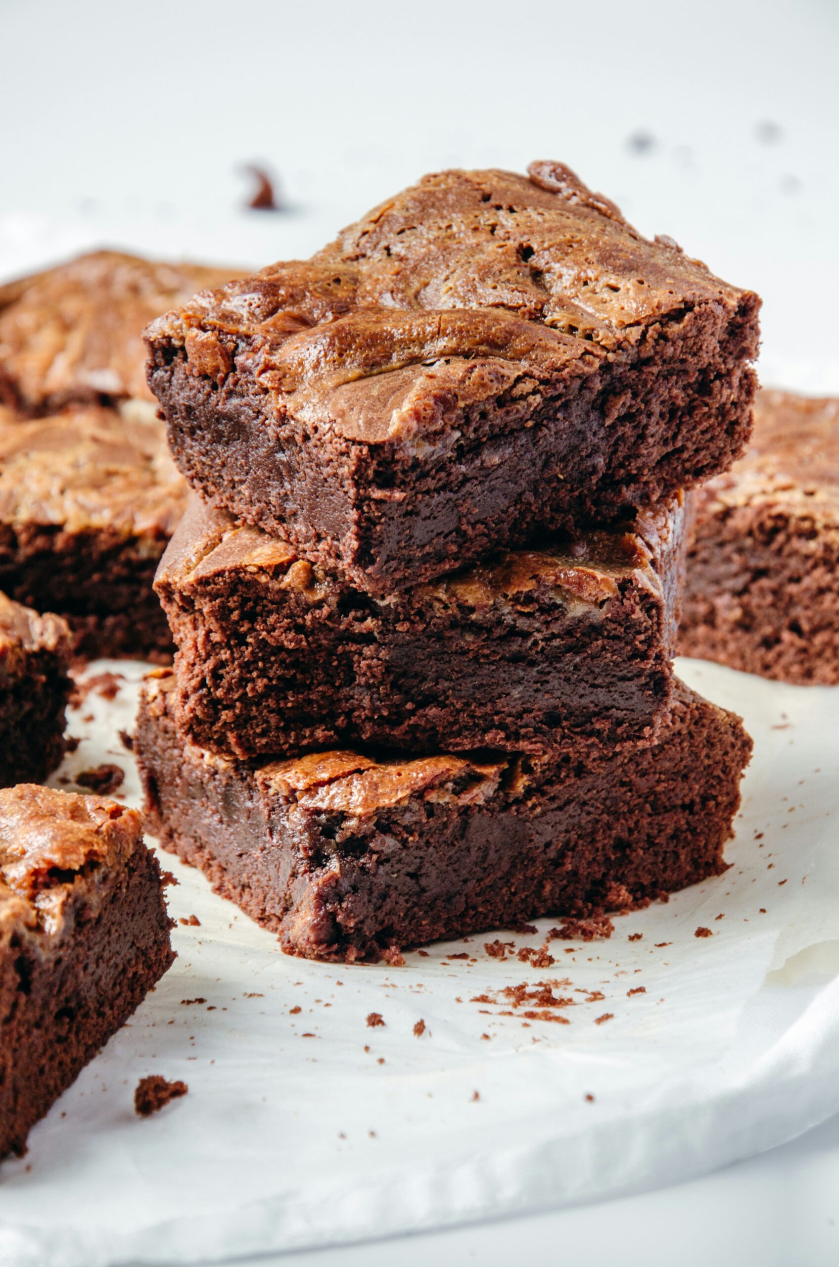 gestapelte Brownies